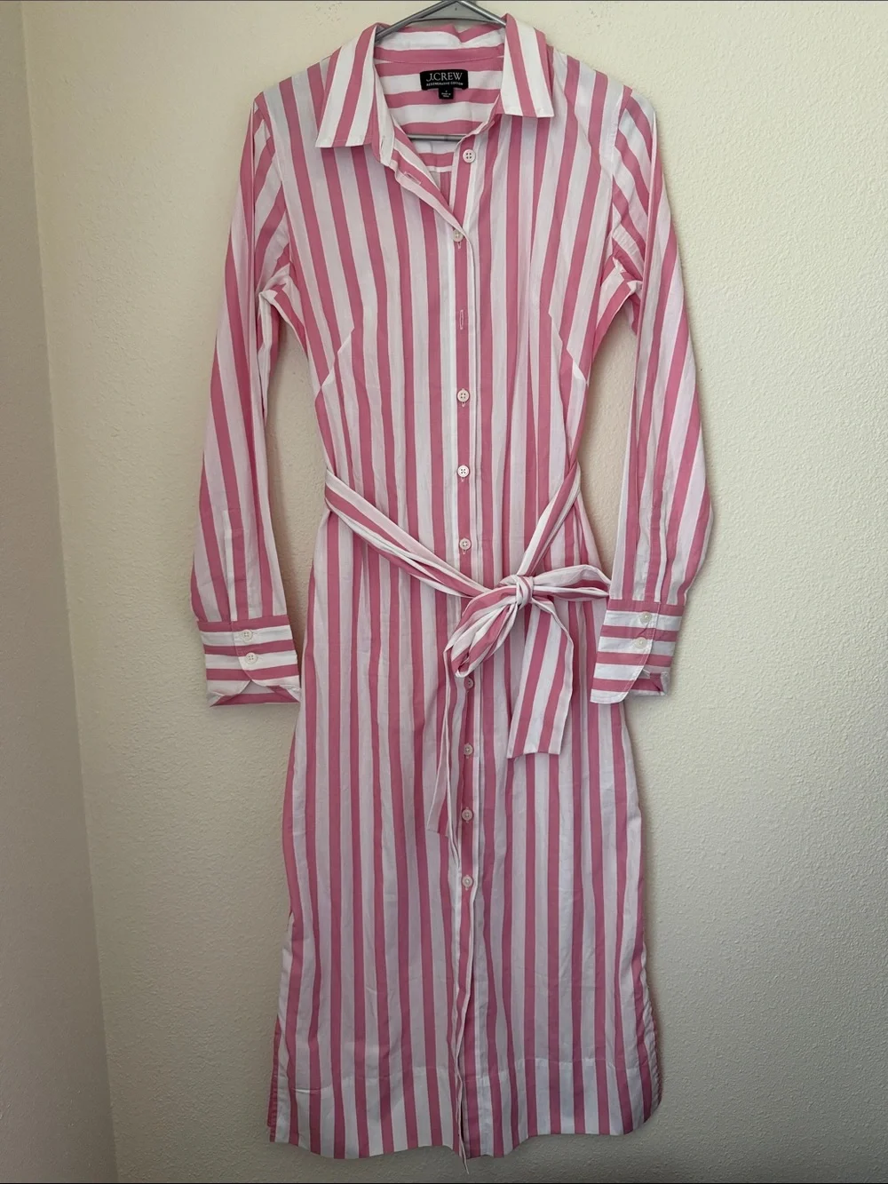 J. Crew Regenerative Cotton Stripe Poplin Dress